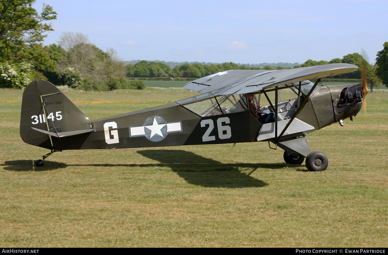 Aircraft Photo of G-BBLH / 31145 | Piper L-4B Cub (J-3C-65D) | USA - Air Force | AirHistory.net #475767