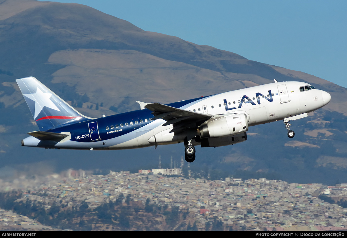 Aircraft Photo of HC-CPY | Airbus A319-132 | LAN Airlines - Línea Aérea Nacional | AirHistory.net #475833