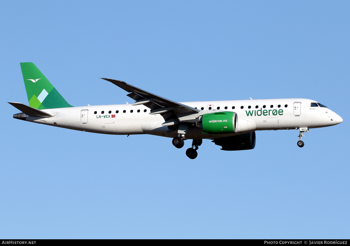 Aircraft Photo of LN-WEA | Embraer 190-E2 (ERJ-190-300) | Widerøe | AirHistory.net #475926