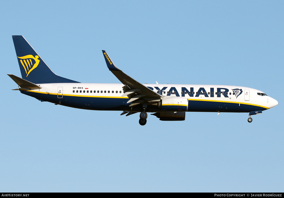 Aircraft Photo of SP-RKS | Boeing 737-8AS | Ryanair | AirHistory.net #475933