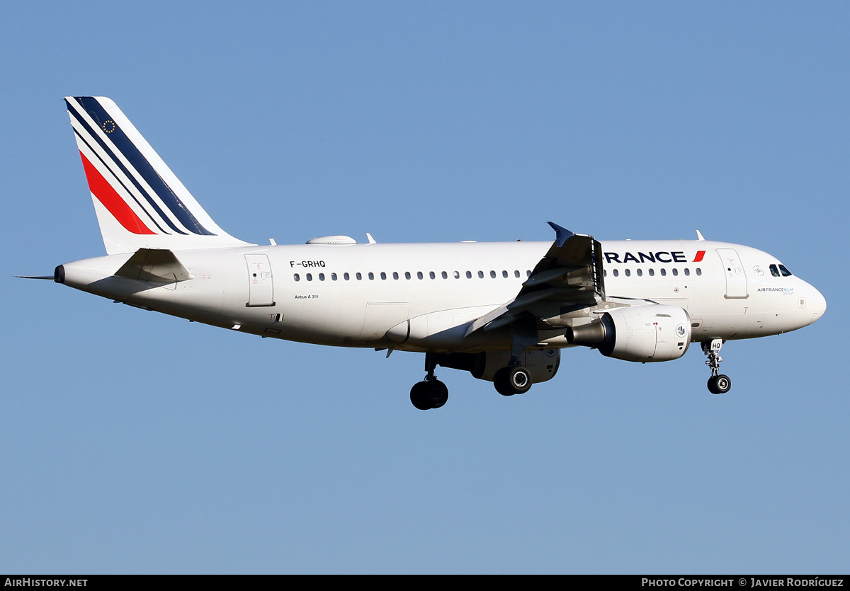 Aircraft Photo of F-GRHQ | Airbus A319-111 | Air France | AirHistory.net #475940