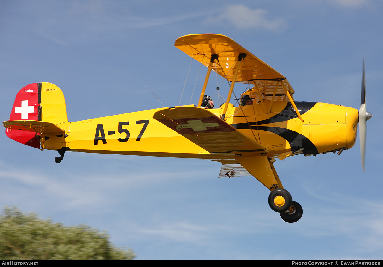 Aircraft Photo of G-BECT | CASA 1.131E Jungmann | Switzerland - Air Force | AirHistory.net #476023