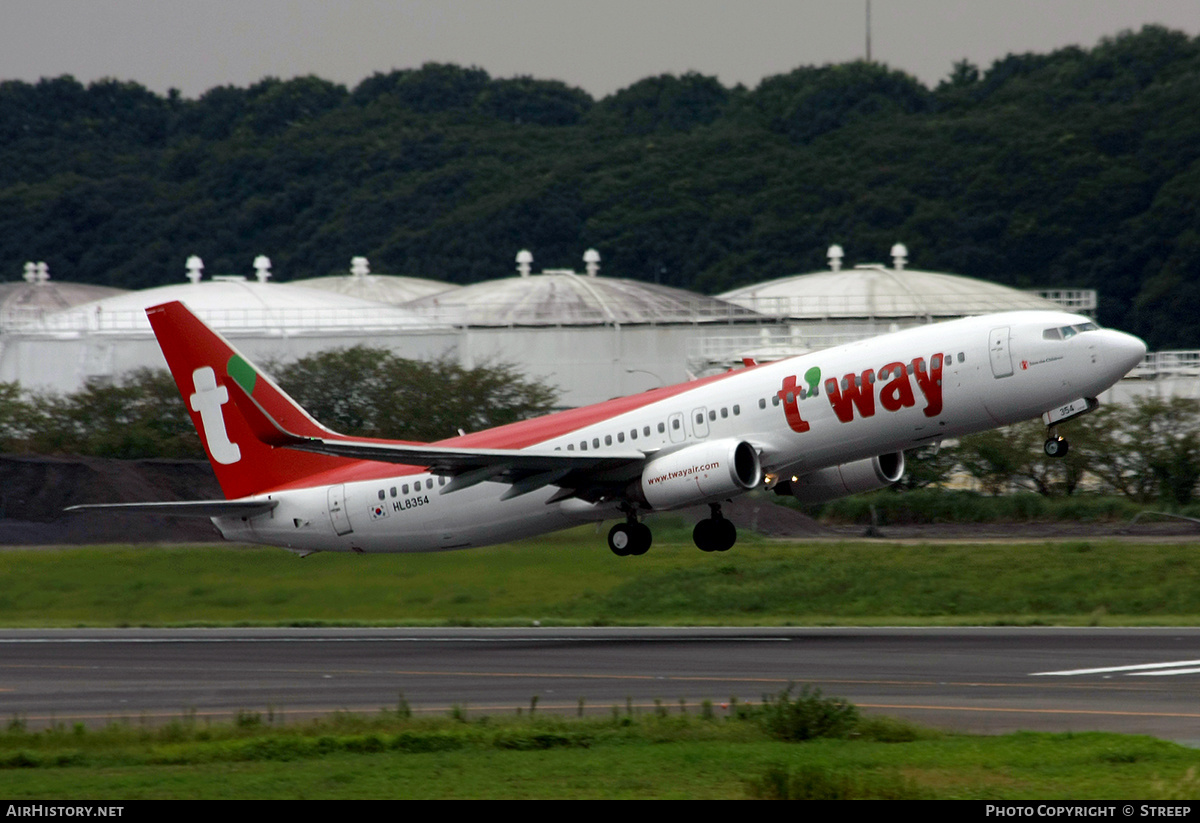 Aircraft Photo of HL8354 | Boeing 737-8KN | T'way Air | AirHistory.net #476261