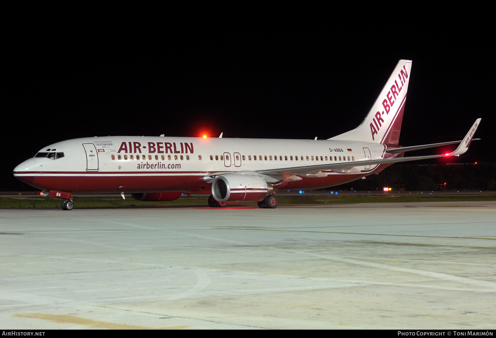 Aircraft Photo of D-ABBA | Boeing 737-86J | Air Berlin | AirHistory.net #476482