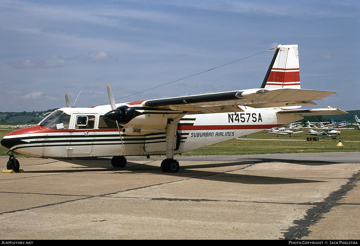 Aircraft Photo of N457SA | Britten-Norman BN-2A-10 Islander | Suburban Airlines | AirHistory.net #476501