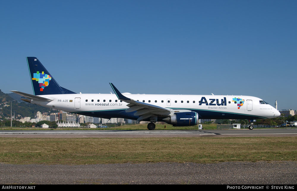 Aircraft Photo of PR-AZE | Embraer 190AR (ERJ-190-100IGW) | Azul Linhas Aéreas Brasileiras | AirHistory.net #476554