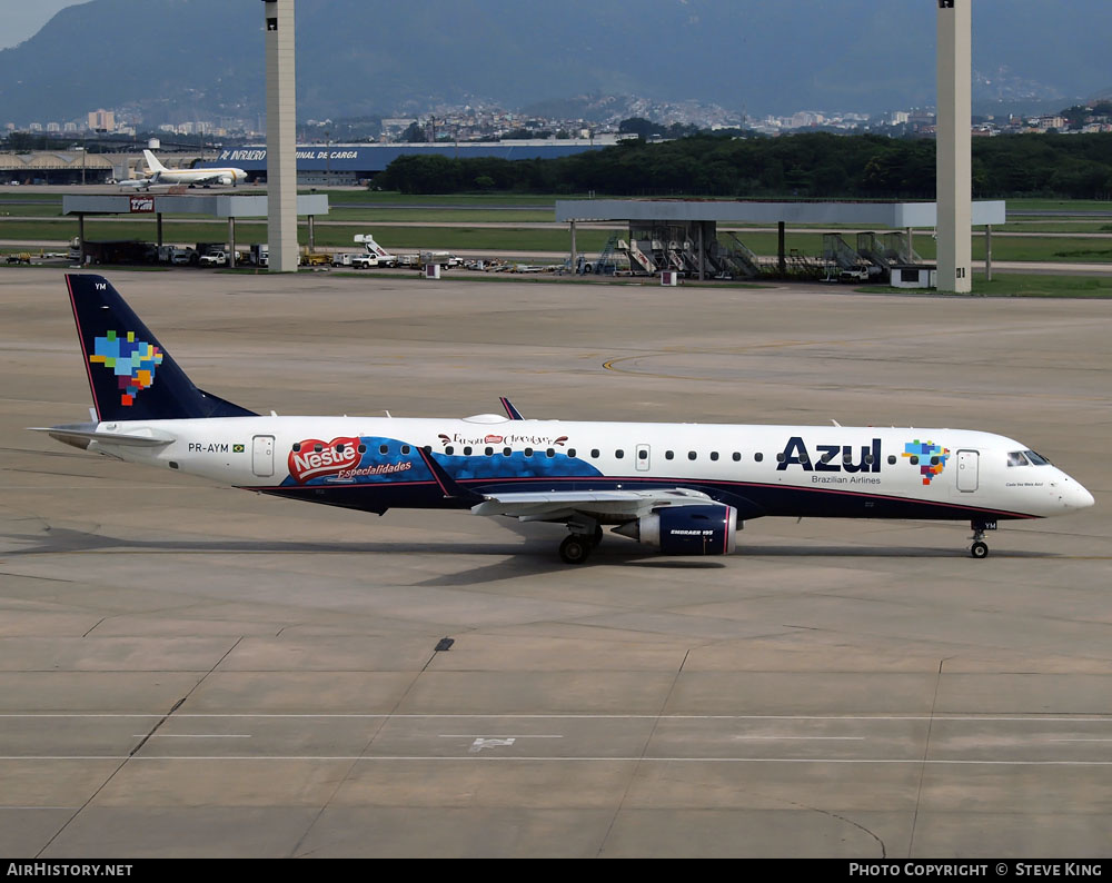 Aircraft Photo of PR-AYM | Embraer 195AR (ERJ-190-200IGW) | Azul Linhas Aéreas Brasileiras | AirHistory.net #476572