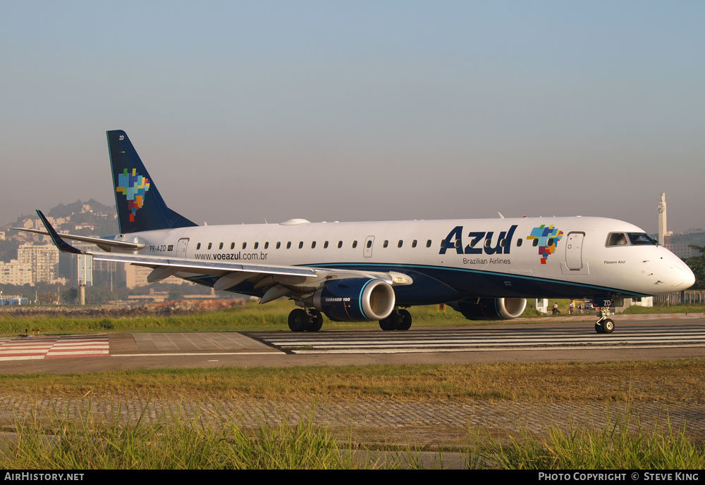 Aircraft Photo of PR-AZD | Embraer 190AR (ERJ-190-100IGW) | Azul Linhas Aéreas Brasileiras | AirHistory.net #476577