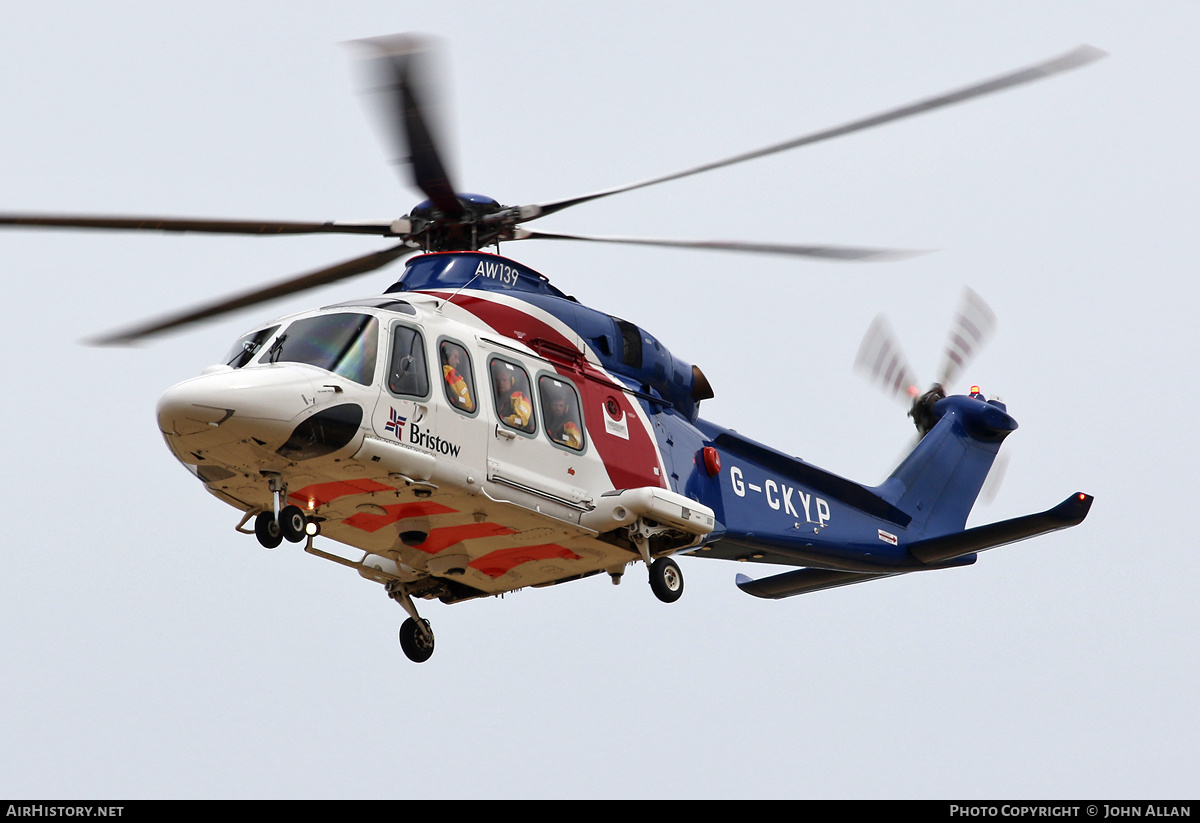 Aircraft Photo of G-CKYP | AgustaWestland AW-139 | Bristow Helicopters | AirHistory.net #476737