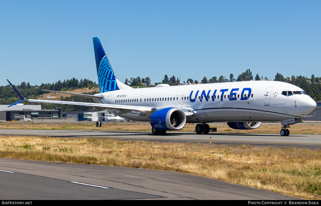 Aircraft Photo of N37534 | Boeing 737-9 Max 9 | United Airlines | AirHistory.net #476774