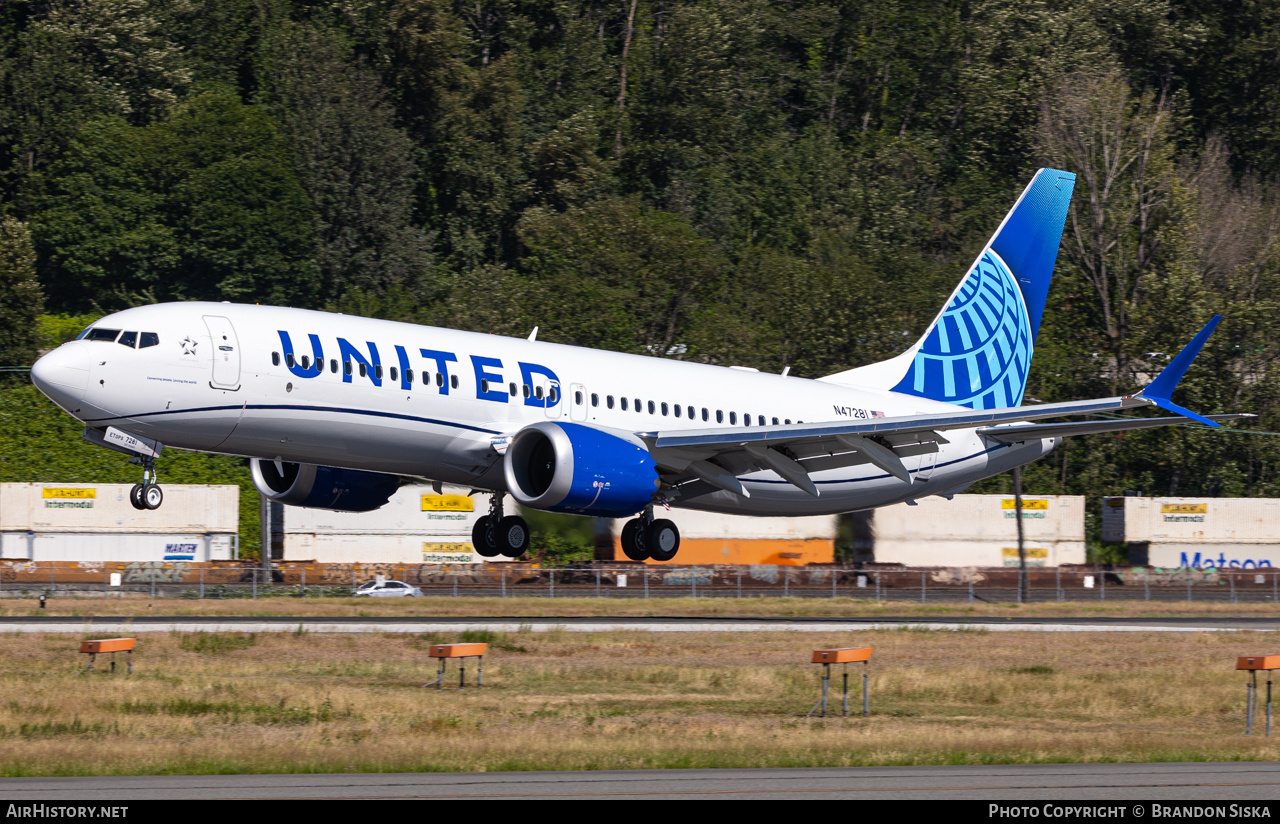 Aircraft Photo of N47281 | Boeing 737-8 Max 8 | United Airlines | AirHistory.net #476788