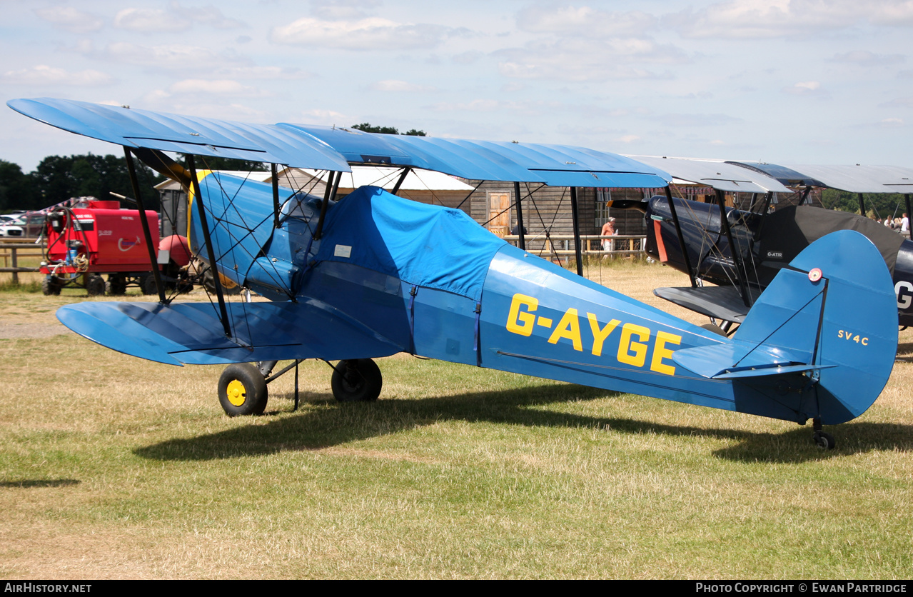 Aircraft Photo of G-AYGE | SNCAN Stampe SV-4C | AirHistory.net #476833