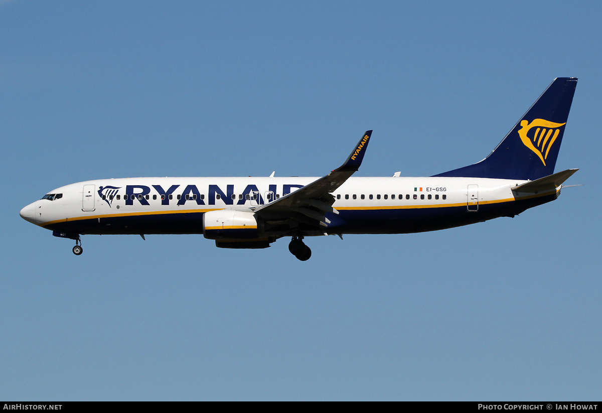 Aircraft Photo of EI-GSG | Boeing 737-800 | Ryanair | AirHistory.net #476892