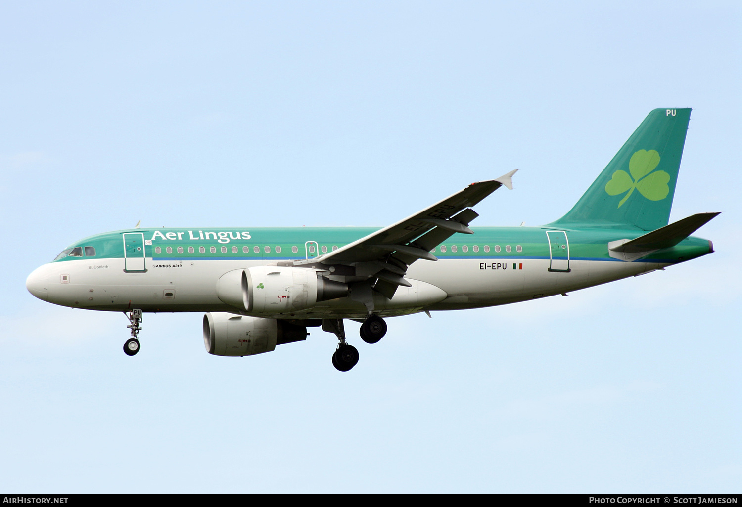 Aircraft Photo of EI-EPU | Airbus A319-111 | Aer Lingus | AirHistory.net #476915