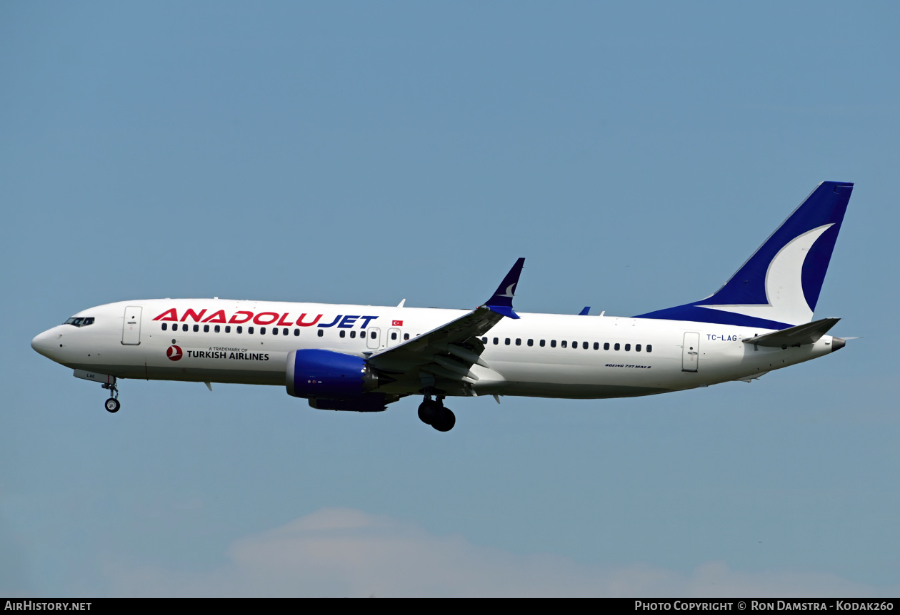 Aircraft Photo of TC-LAG | Boeing 737-8 Max 8 | AnadoluJet | AirHistory.net #476917