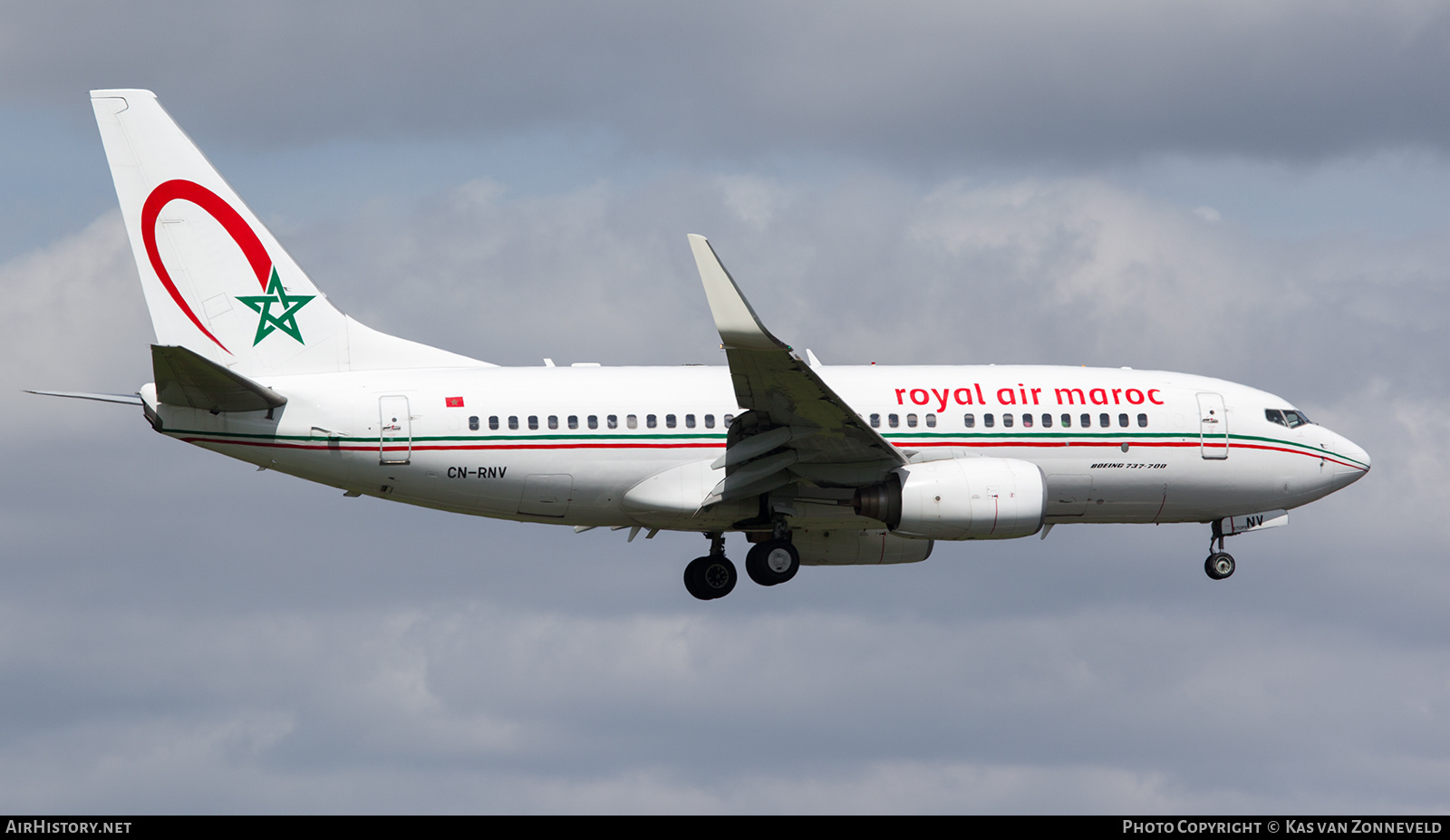 Aircraft Photo of CN-RNV | Boeing 737-7B6 | Royal Air Maroc - RAM | AirHistory.net #477170
