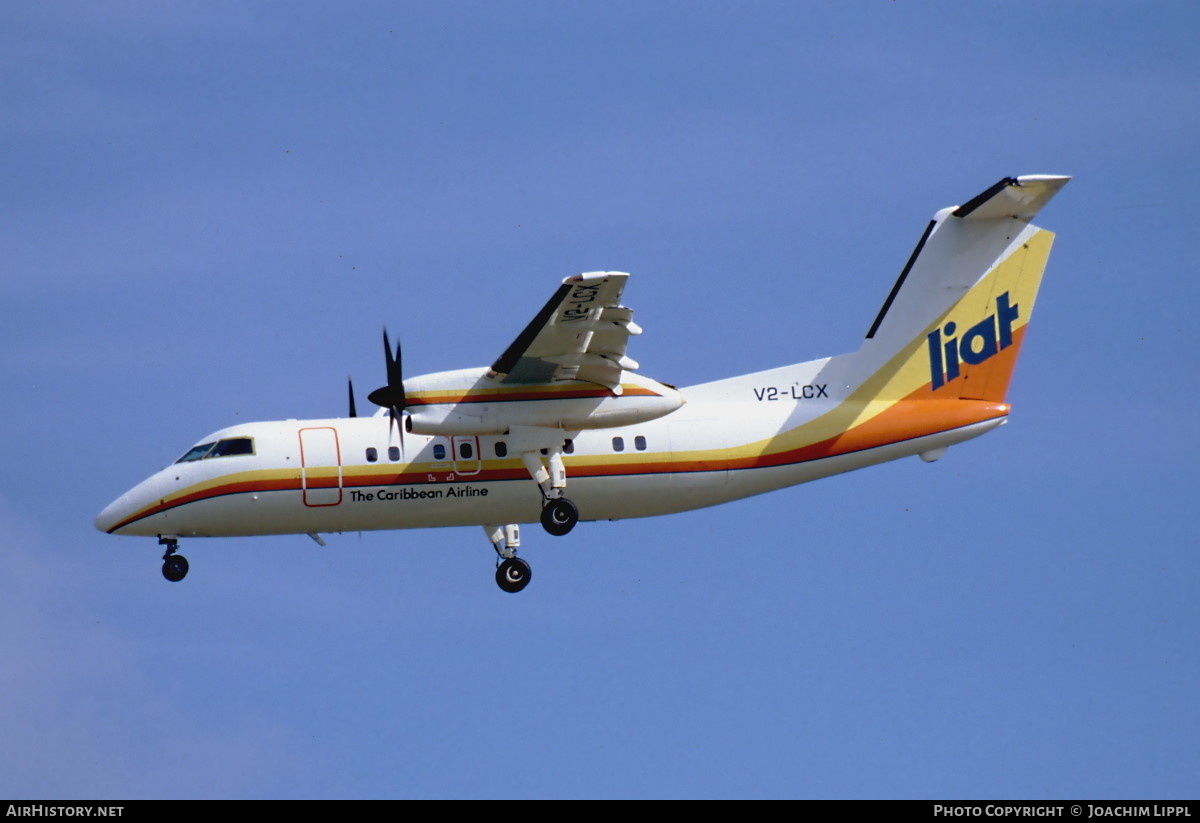 Aircraft Photo of V2-LCX | De Havilland Canada DHC-8-110 Dash 8 | LIAT - Leeward Islands Air Transport | AirHistory.net #477211