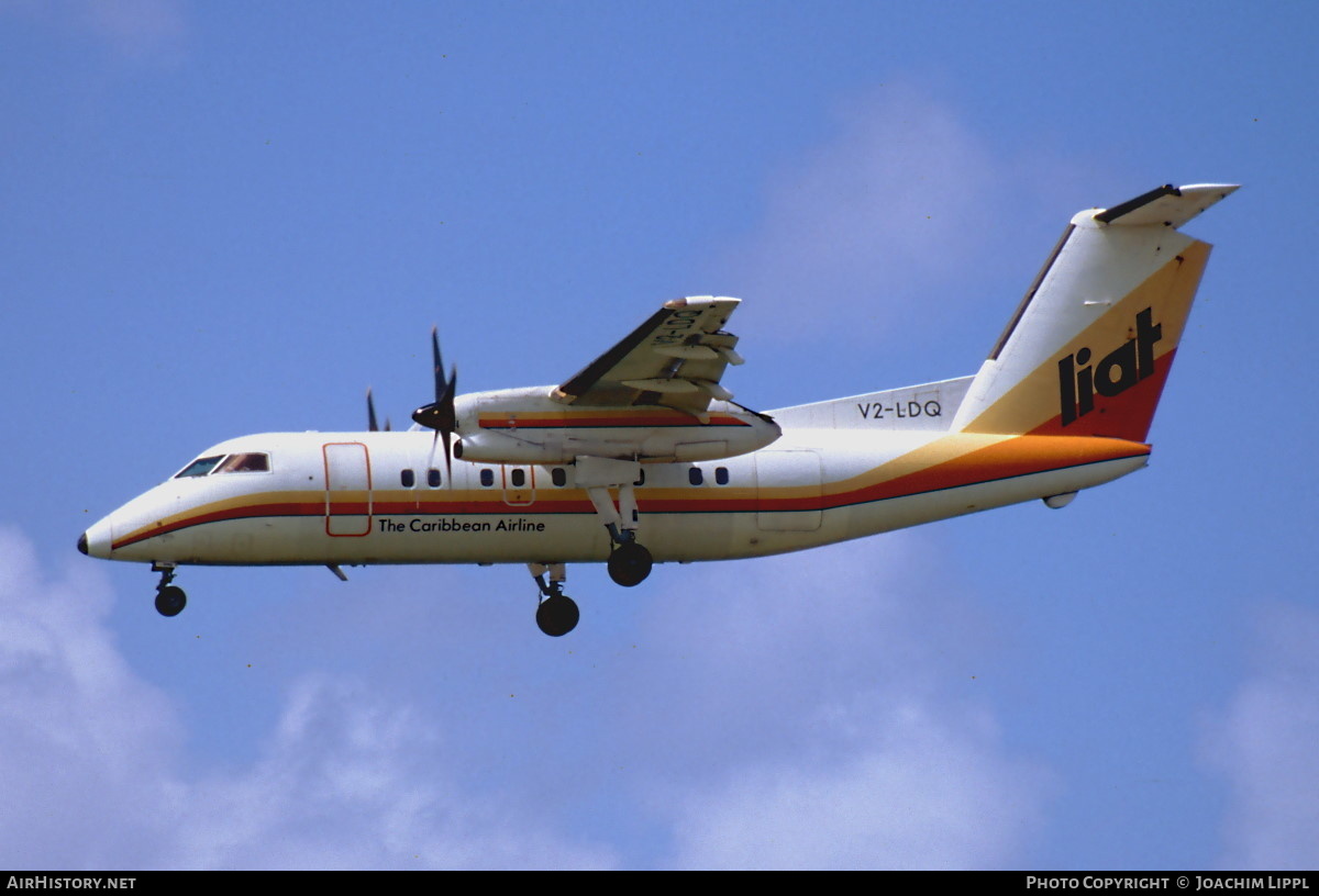 Aircraft Photo of V2-LDQ | De Havilland Canada DHC-8-102 Dash 8 | LIAT - Leeward Islands Air Transport | AirHistory.net #477215