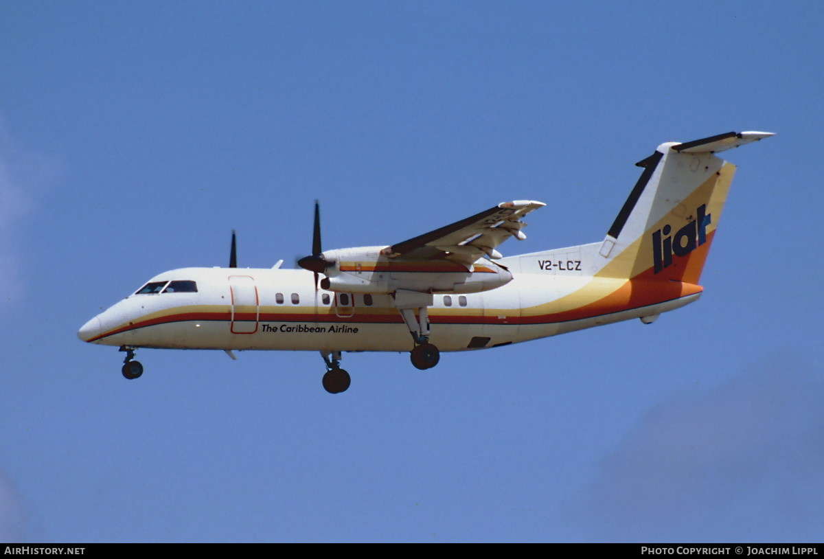Aircraft Photo of V2-LCZ | De Havilland Canada DHC-8-102A Dash 8 | LIAT - Leeward Islands Air Transport | AirHistory.net #477218