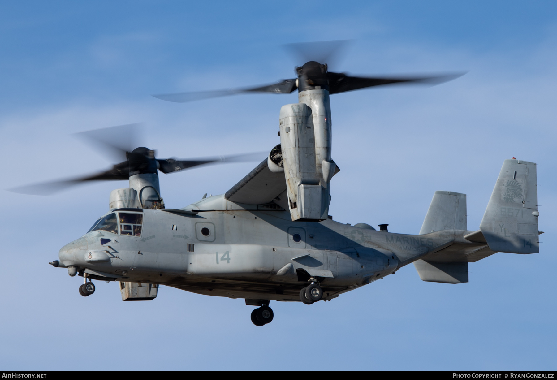 Aircraft Photo of 168671 / 8671 | Bell-Boeing MV-22B Osprey | USA - Marines | AirHistory.net #477245