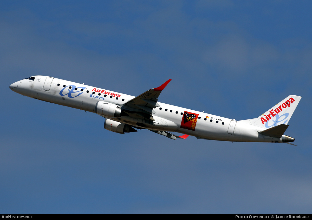 Aircraft Photo of EC-LKM | Embraer 195LR (ERJ-190-200LR) | Air Europa Express | AirHistory.net #477341