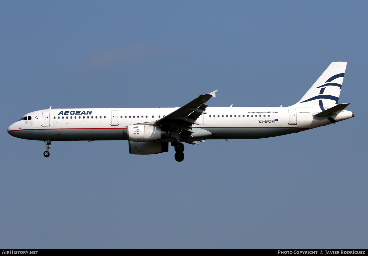 Aircraft Photo of SX-DVZ | Airbus A321-231 | Aegean Airlines | AirHistory.net #477369