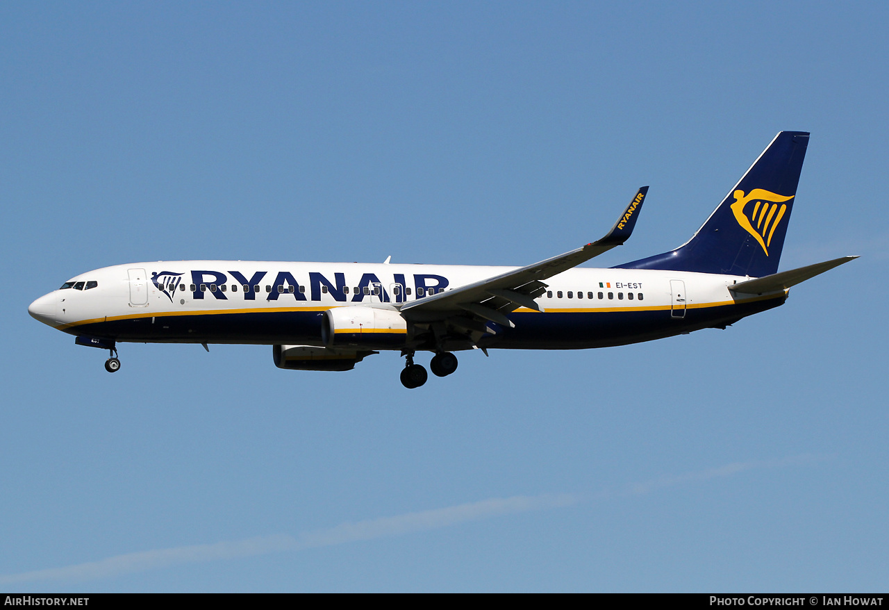 Aircraft Photo of EI-EST | Boeing 737-8AS | Ryanair | AirHistory.net #477389