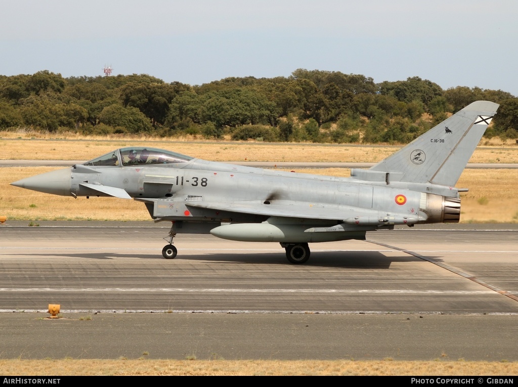 Aircraft Photo of C.16-38 | Eurofighter EF-2000 Typhoon | Spain - Air Force | AirHistory.net #477422