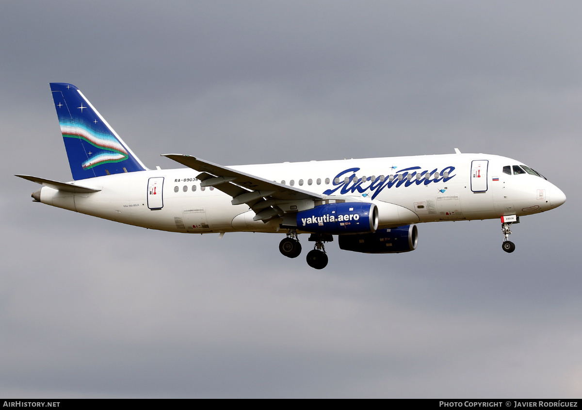 Aircraft Photo of RA-89038 | Sukhoi SSJ-100-95B-LR Superjet 100 (RRJ-95LR) | Yakutia Airlines | AirHistory.net #477602