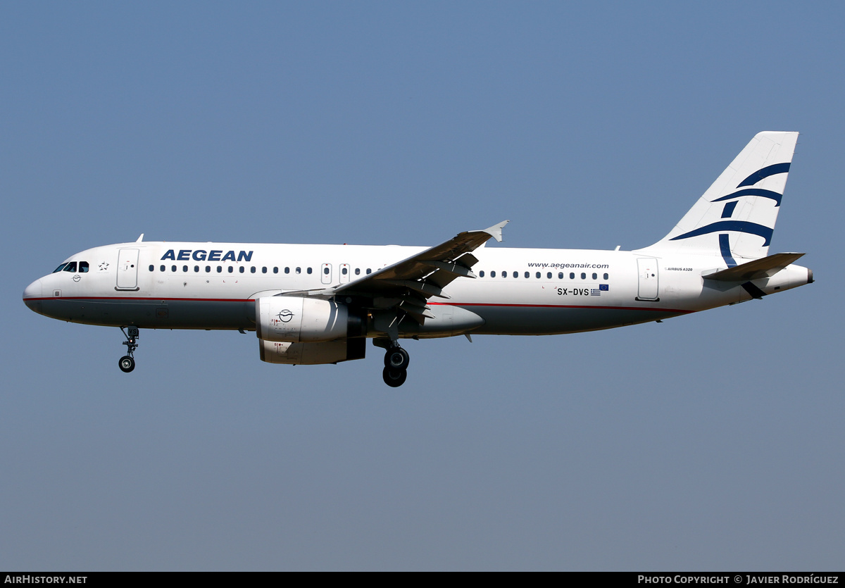 Aircraft Photo of SX-DVS | Airbus A320-232 | Aegean Airlines | AirHistory.net #477641