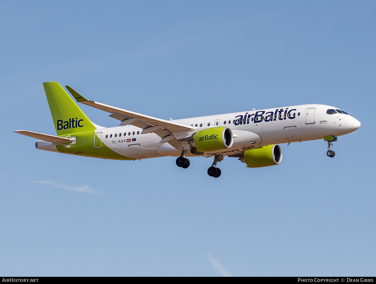 Aircraft Photo of YL-AAV | Airbus A220-371 (BD-500-1A11) | AirBaltic | AirHistory.net #477865