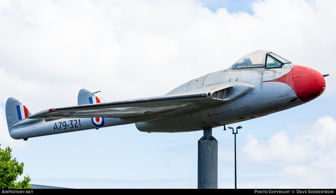 Aircraft Photo of A79-321 | De Havilland D.H. 100 Vampire FB52 | Australia - Air Force | AirHistory.net #477922