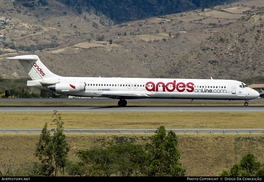 Aircraft Photo of LV-WGN | McDonnell Douglas MD-83 (DC-9-83) | Andes Líneas Aéreas | AirHistory.net #478139