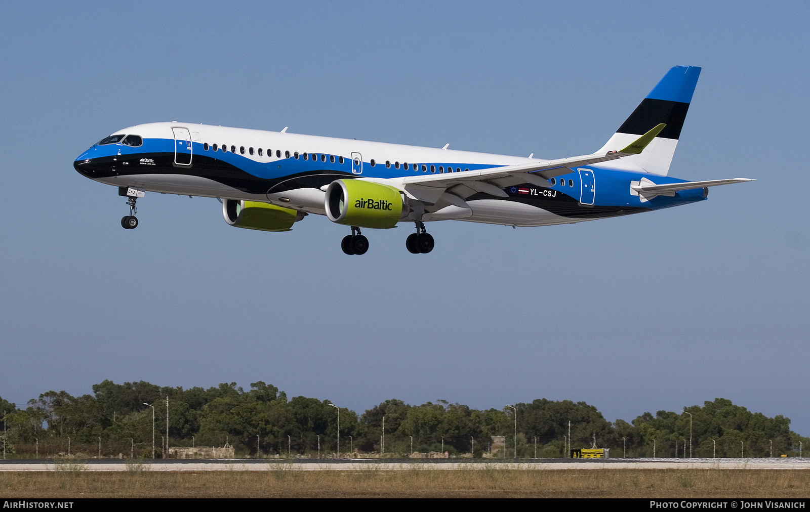 Aircraft Photo of YL-CSJ | Airbus A220-371 (BD-500-1A11) | AirBaltic | AirHistory.net #478148