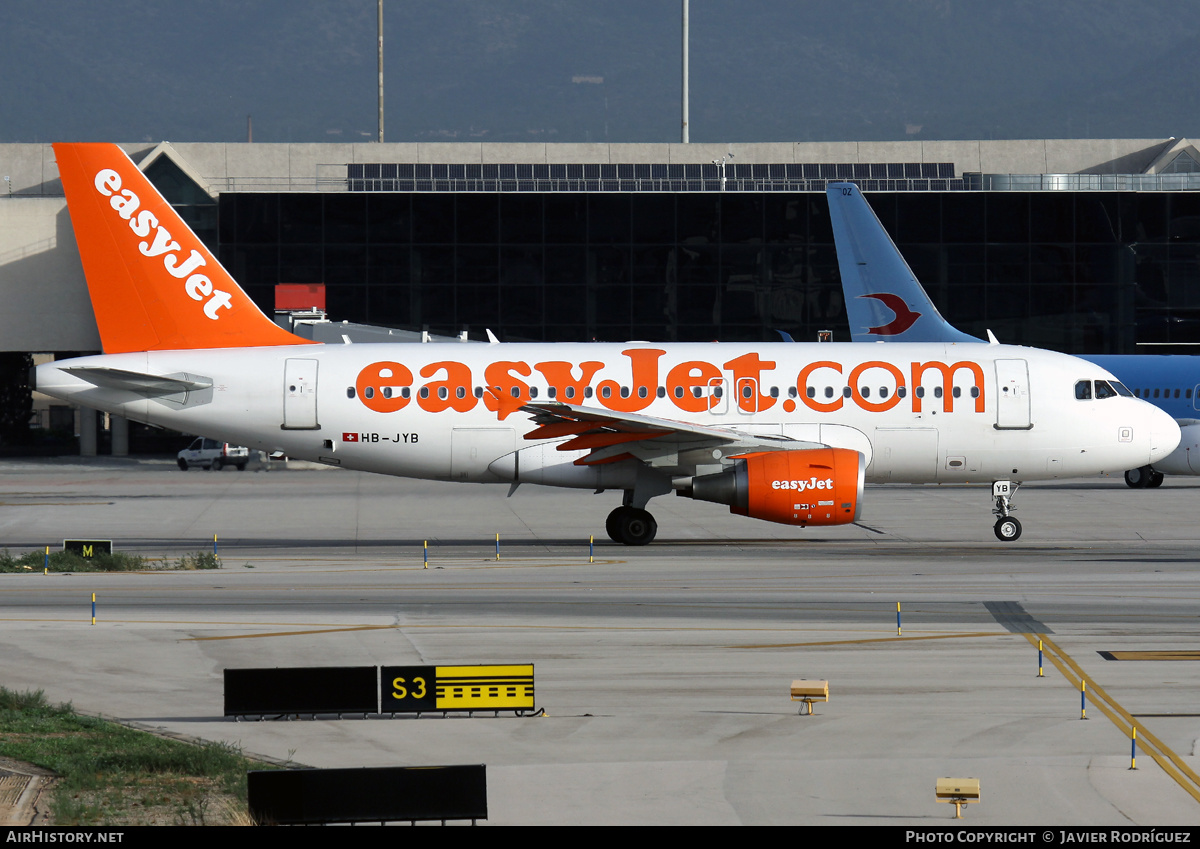 Aircraft Photo of HB-JYB | Airbus A319-111 | EasyJet | AirHistory.net #478213