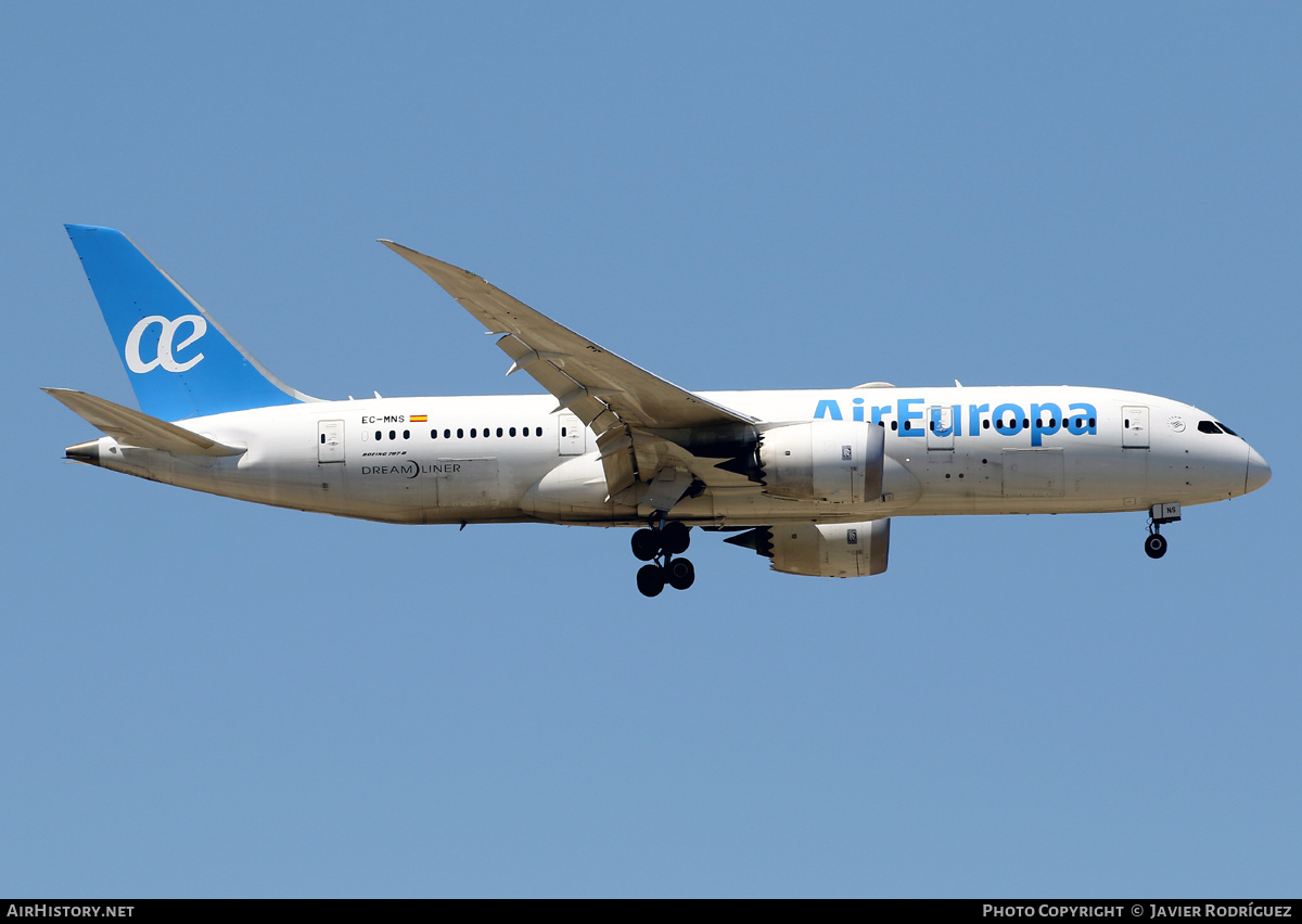 Aircraft Photo of EC-MNS | Boeing 787-8 Dreamliner | Air Europa | AirHistory.net #478458