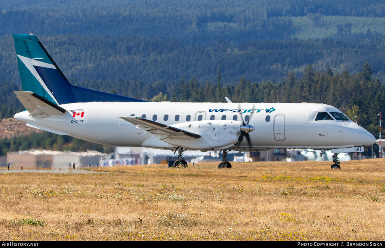 Aircraft Photo of C-GPCF | Saab 340B/Plus | WestJet Link | AirHistory.net #478572