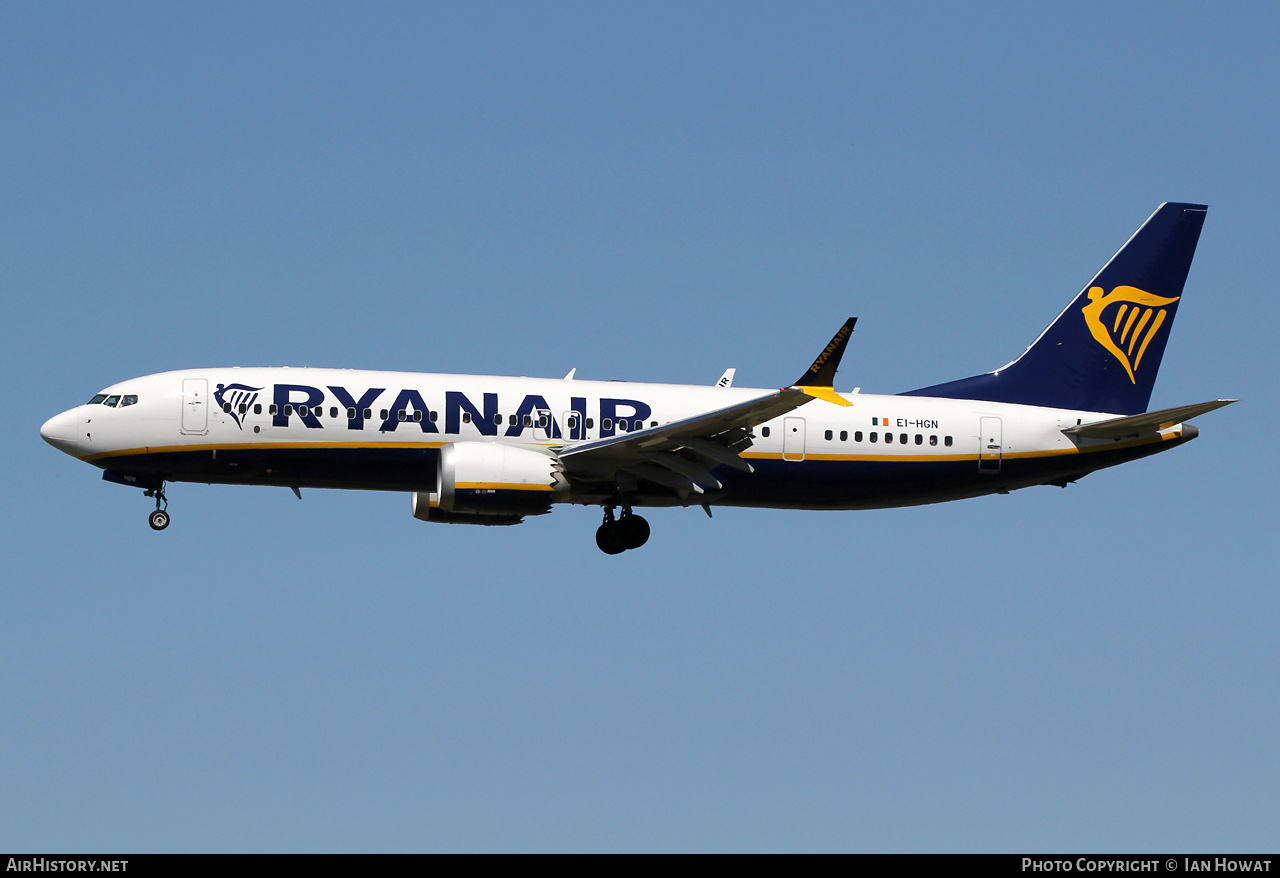 Aircraft Photo of EI-HGN | Boeing 737-8200 Max 200 | Ryanair | AirHistory.net #478612