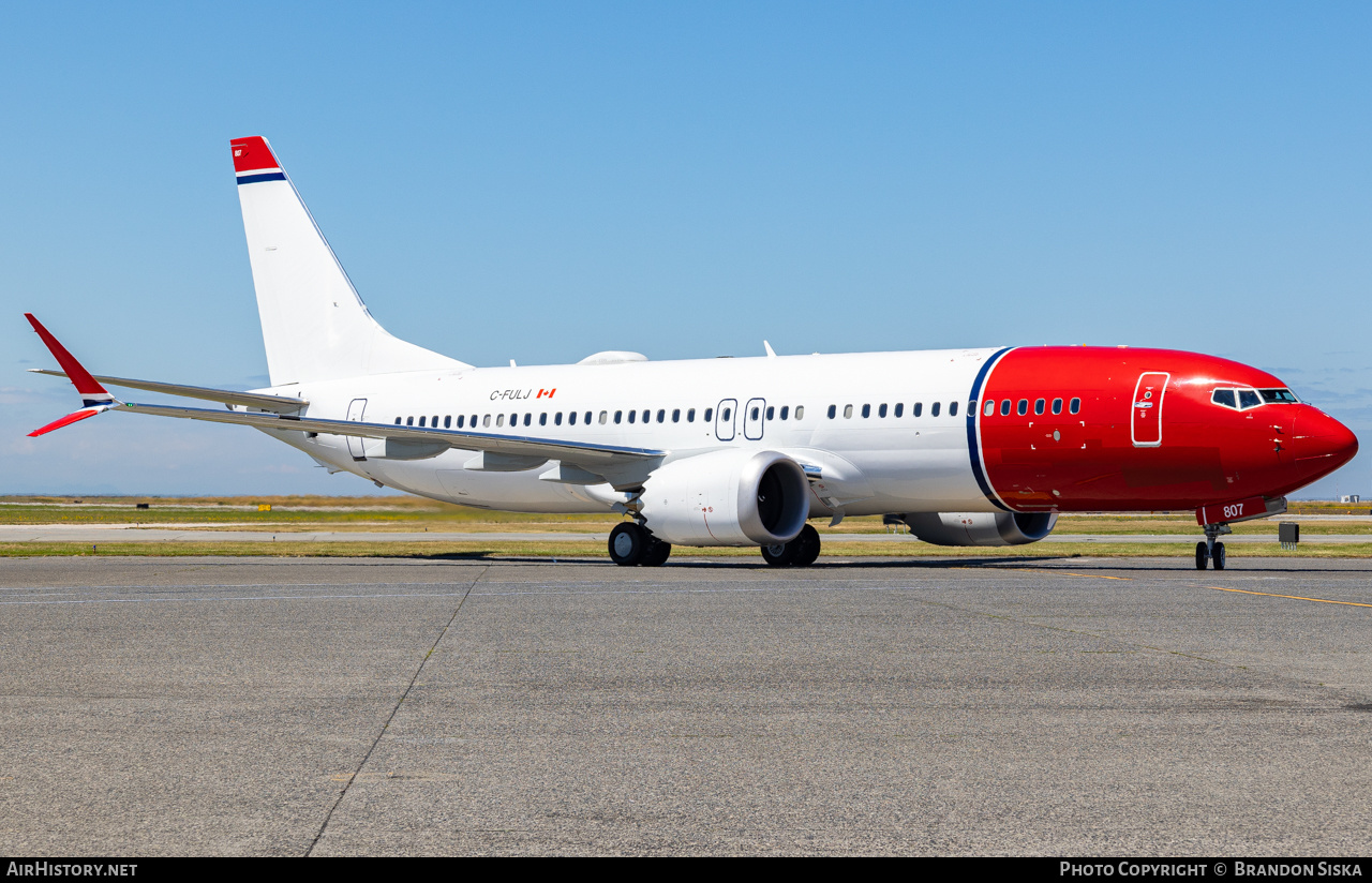 Aircraft Photo of C-FULJ | Boeing 737-8 Max 8 | Norwegian | AirHistory.net #478755
