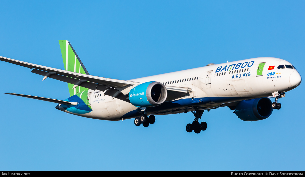 Aircraft Photo of VN-A829 | Boeing 787-9 Dreamliner | Bamboo Airways | AirHistory.net #478772
