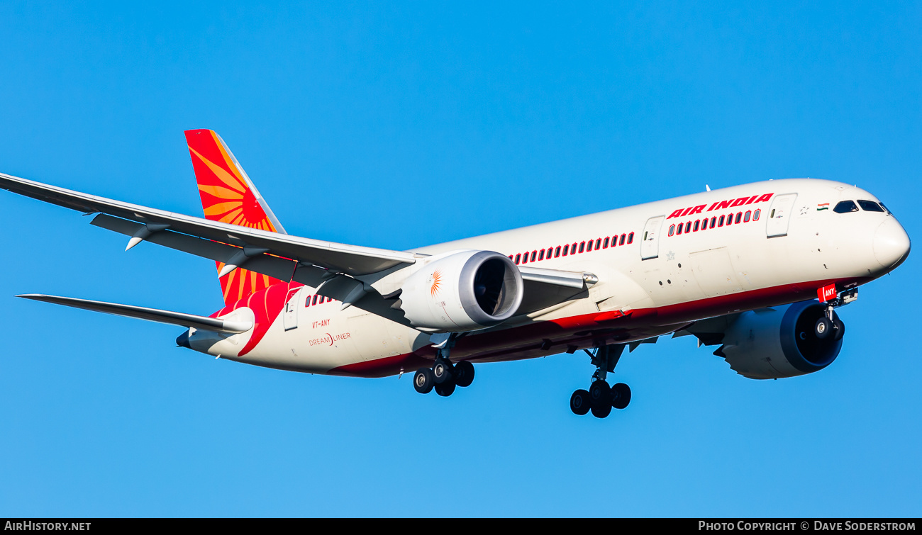 Aircraft Photo of VT-ANY | Boeing 787-8 Dreamliner | Air India | AirHistory.net #478781