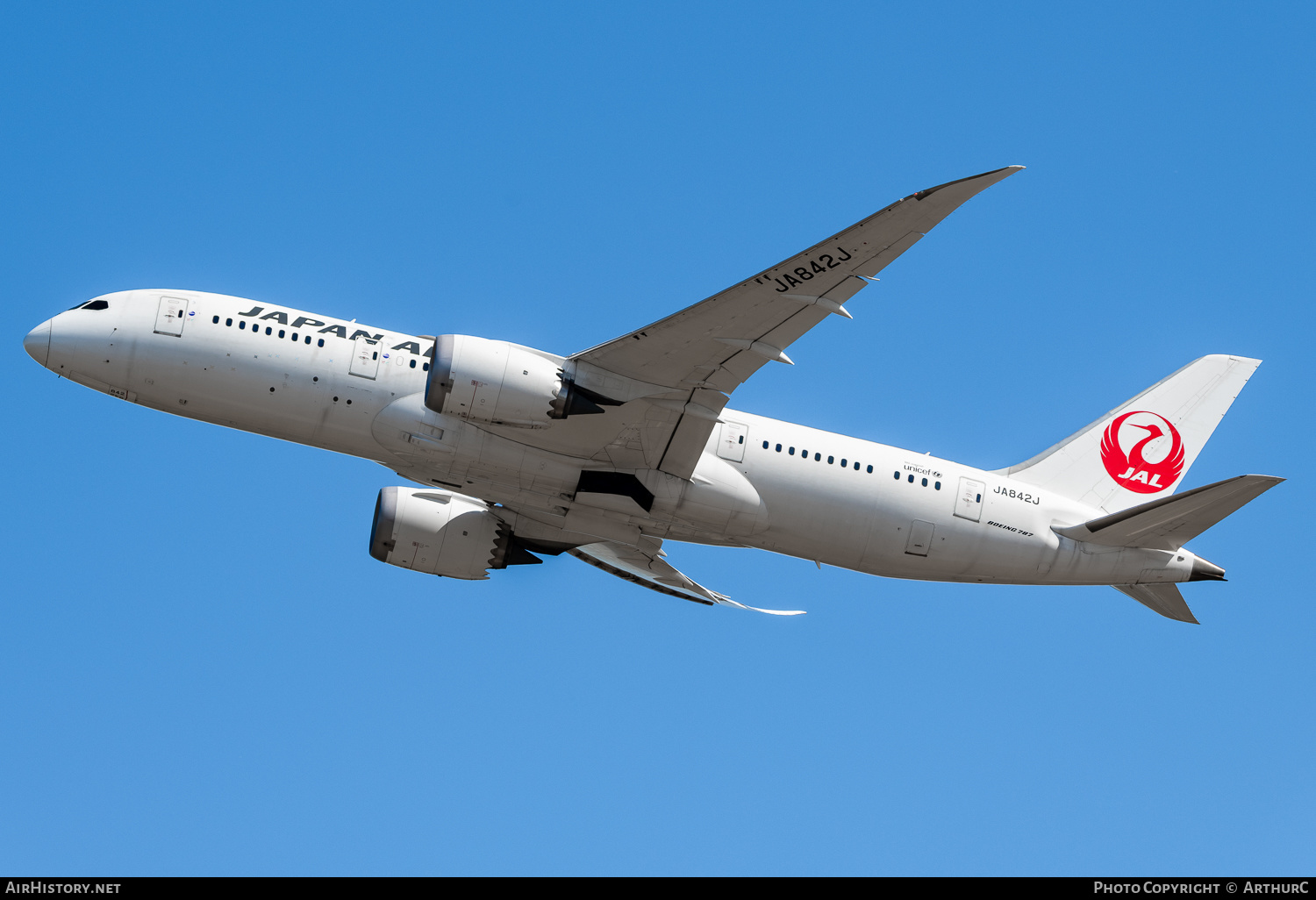 Aircraft Photo of JA842J | Boeing 787-8 Dreamliner | Japan Airlines - JAL | AirHistory.net #478969