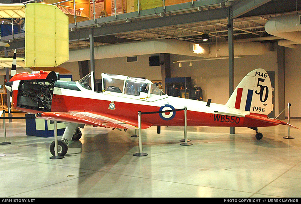 Aircraft Photo of WB550 | De Havilland DHC-1 Chipmunk T10 | UK - Air Force | AirHistory.net #479178