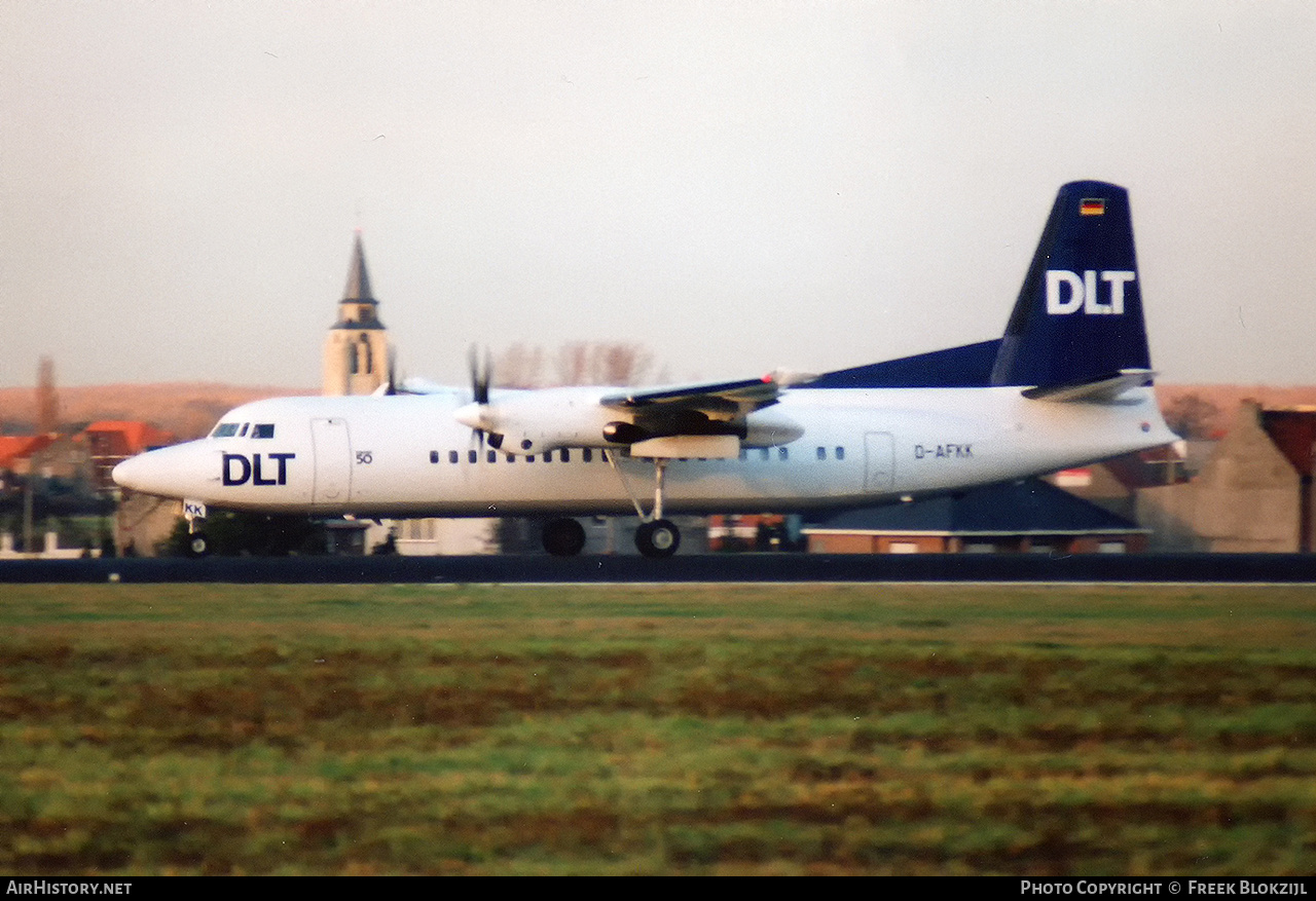 Aircraft Photo of D-AFKK | Fokker 50 | DLT - Deutsche Luftverkehrsgesellschaft | AirHistory.net #479188