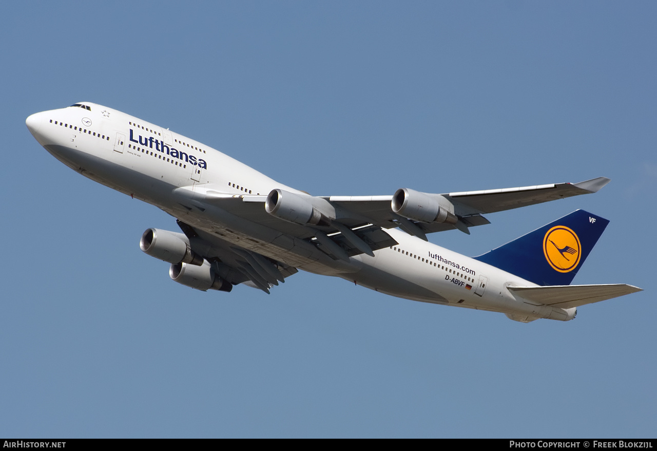 Aircraft Photo of D-ABVF | Boeing 747-430 | Lufthansa | AirHistory.net #479220