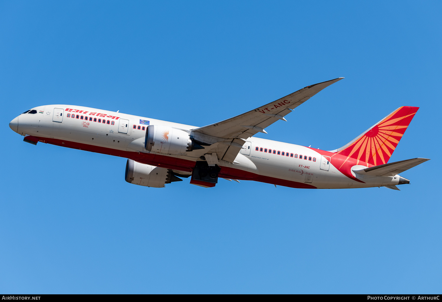 Aircraft Photo of VT-ANC | Boeing 787-8 Dreamliner | Air India | AirHistory.net #479255