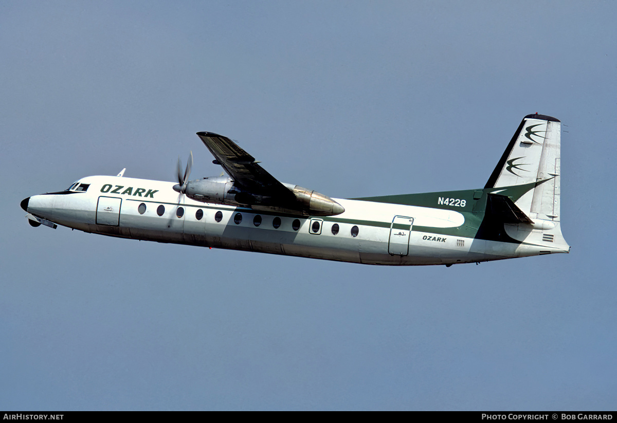 Aircraft Photo of N4228 | Fairchild Hiller FH-227B | Ozark Air Lines | AirHistory.net #479316