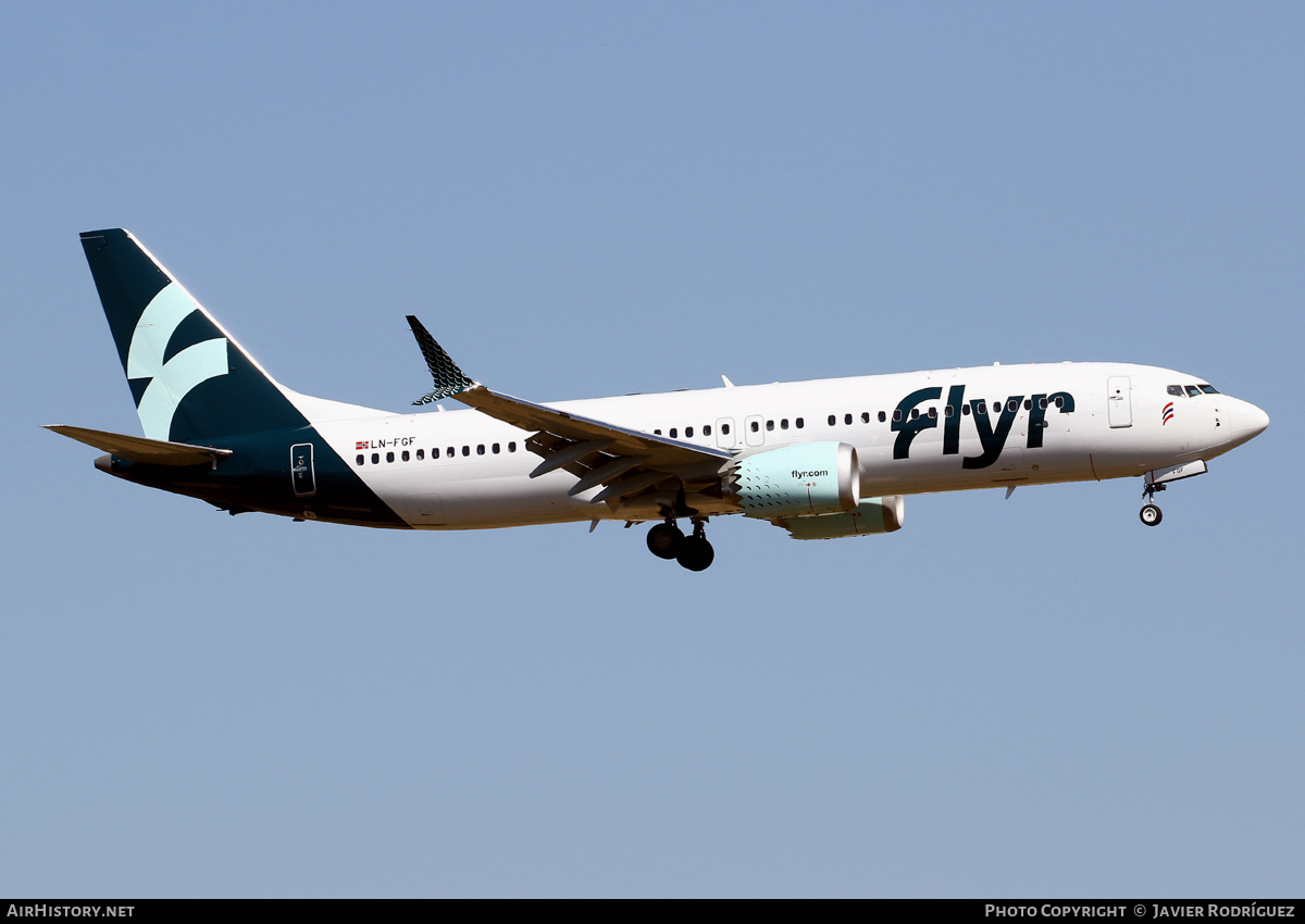 Aircraft Photo of LN-FGF | Boeing 737-8 Max 8 | Flyr | AirHistory.net #479400