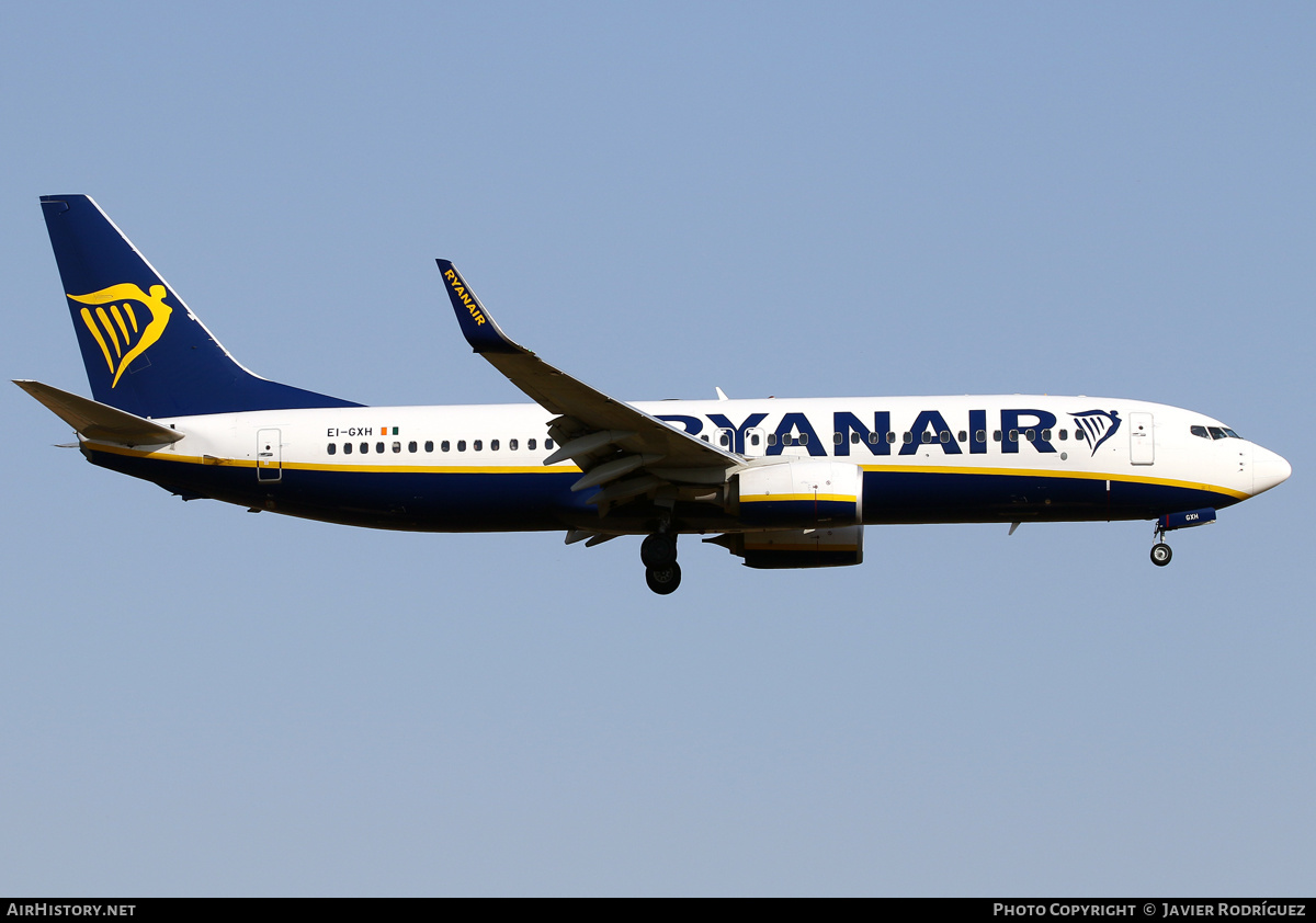 Aircraft Photo of EI-GXH | Boeing 737-800 | Ryanair | AirHistory.net #479455