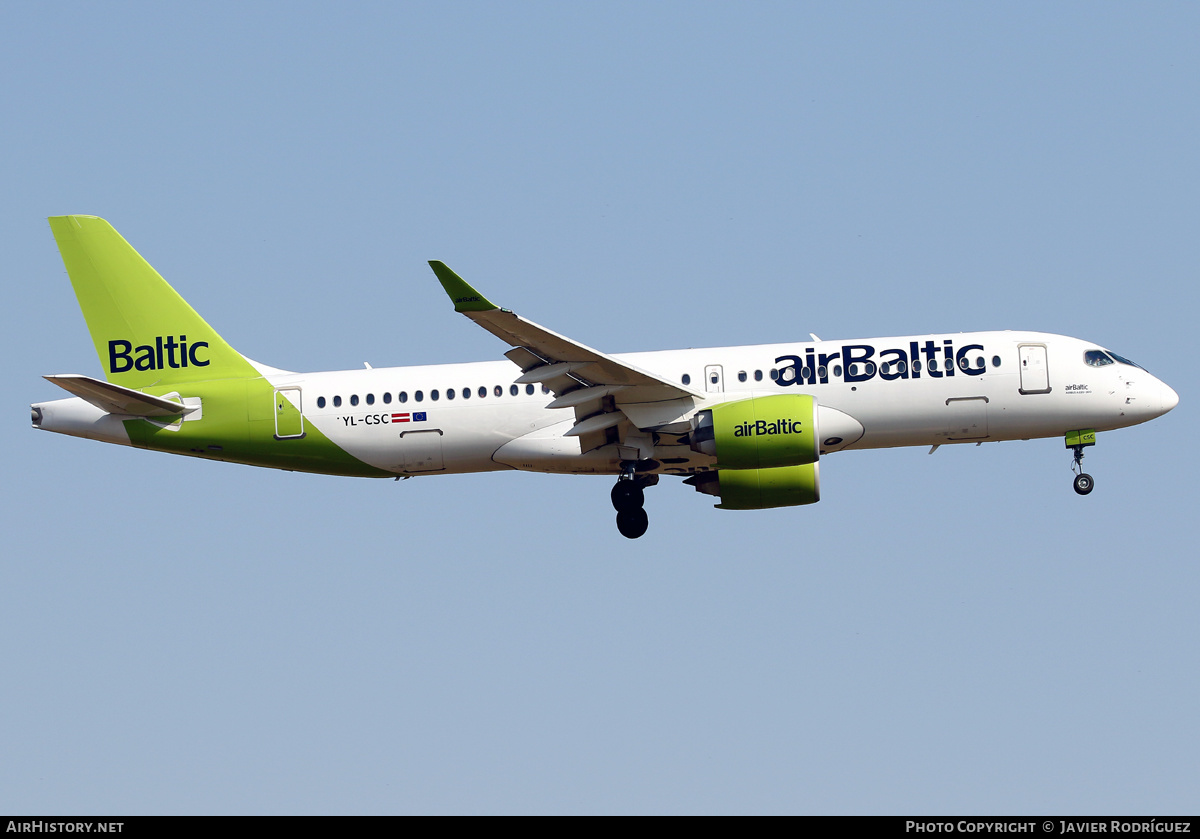 Aircraft Photo of YL-CSC | Bombardier CSeries CS300 (BD-500-1A11) | AirBaltic | AirHistory.net #479456